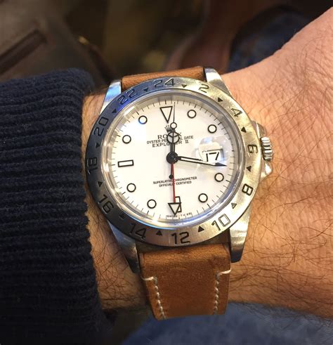 rolex explorer 2 leather strap